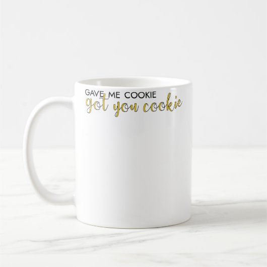 クッキーをくれたら クッキーをあげるよ コーヒーマグカップ (左)