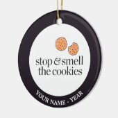 クッキーをストップ及びかいで下さい セラミックオーナメント (左)