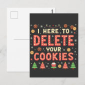 クッキーを削除しに来たよ Ugly Xmas Sweater ポストカード (正面/裏面)