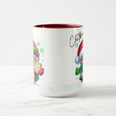 クッキーを持っているクリスマスガール マグカップ (中央)