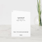 クッキーを持って元気に座る カード (裏面)