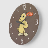 クッキーを持つおもしろいな漫画モンスター ラージ壁時計 (傾斜)