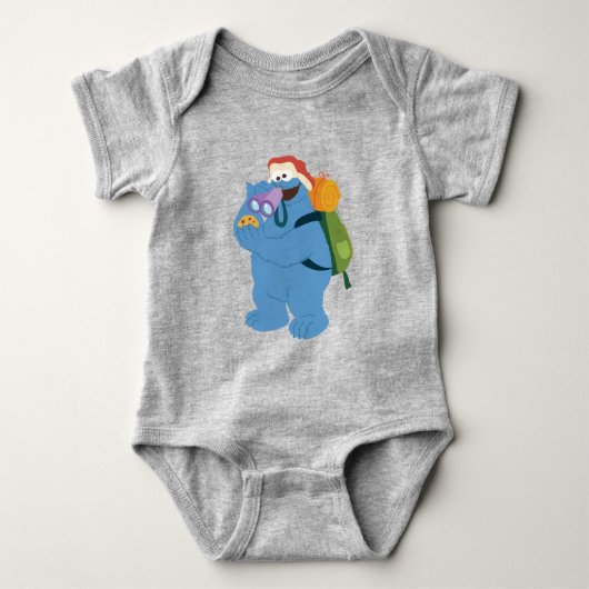 クッキーを探しているクッキーモンスター ベビーボディスーツ (正面)