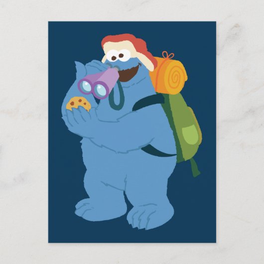 クッキーを探しているクッキーモンスター ポストカード (正面)