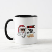 クッキーを食べちゃうよ ダーティジョーク サンタ クリスマス マグカップ (左)