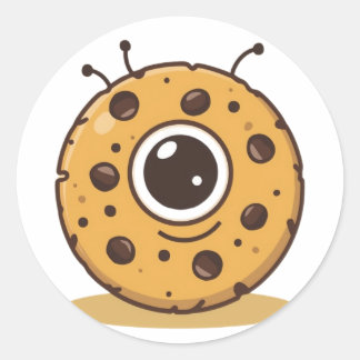 クッキーエイリアン - かわいいおもしろデザートアート ラウンドシール