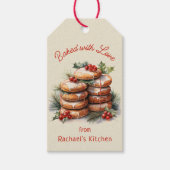 クッキーエクスチェンジパーソナライズされたホリデイベーキング ギフトタグ (正面)