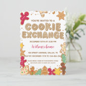 クッキーエクスチェンジホリデークリスマスパーティの招待状 招待状 (スタンド正面)
