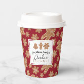 クッキーエクスチェンジホリデーパーティギンガーブレッドブルゴーニュ 紙コップ (正面)