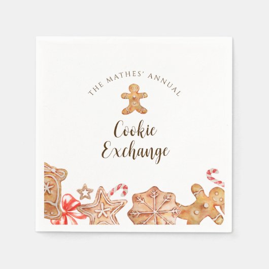 クッキーエクスチェンジホリデーパーティナプキンス スタンダードカクテルナプキン (正面)