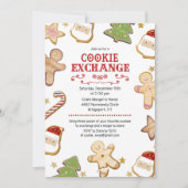 クッキーエクスチェンジホリデーパーティー招待状 招待状 (正面)