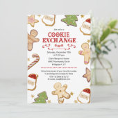 クッキーエクスチェンジホリデーパーティー招待状 招待状 (スタンド正面)