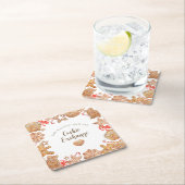 クッキーエクスチェンジホリデーパーティー スクエアペーパーコースター (インサイチュ)