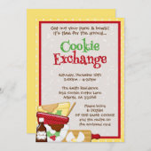クッキーエクスチェンジ招待状ホリデーパーティー招待状 招待状 (正面/裏面)