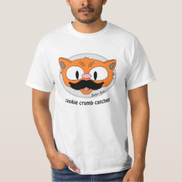 クッキーカスキャッチャーヒゲユーモア漫画猫 Tシャツ