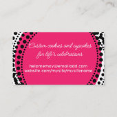 クッキーカップケーキブーケベーキングベーカリーパティシエ 名刺 (裏面)