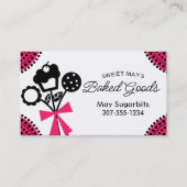 クッキーカップケーキブーケベーキングベーカリーパティシエ 名刺 (正面)