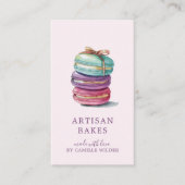 クッキーカラフルベーカリーベーカー生地シェフ赤面 名刺 (正面)