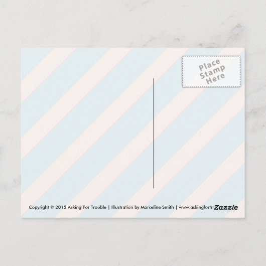 クッキーカワイトかわいいジンガーブレッドガール ポストカード (裏面)