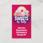 クッキーキャンディチョコレートトリュフベーキング菓子 名刺 (正面)