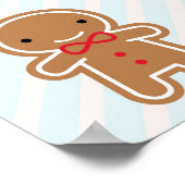 クッキーキュートかわいいジンジャーブレッドマン ポスター (角)