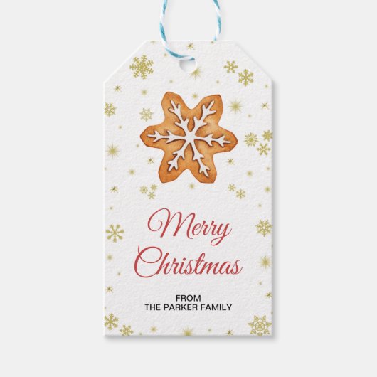 クッキーギフトラベル，クリスマスメッセージカード ギフトタグ (正面)