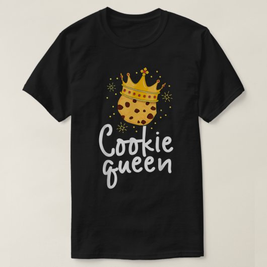クッキークイーンキュートチョコレートチップグルメベーキング値リスト Tシャツ (デザイン正面)