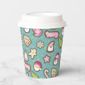 クッキークリスマスターコイズ 紙コップ (正面)