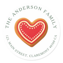 クッキークリスマス差出人住所ラベル