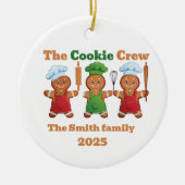 クッキークルーのジンジャーブレッド セラミックオーナメント (正面)