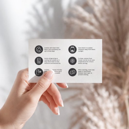 クッキーケア ミニマル フラット ありがとうカード 名刺