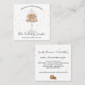 クッキーケーキベーカリーかわいい スクエア名刺 (正面/裏面)