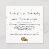 クッキーケーキベーカリーかわいい スクエア名刺 (裏面)