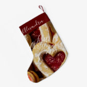 クッキーシュガー&スパイスレッドガーリーフォトファースト スモールクリスマスストッキング (裏面 (吊り時))