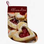 クッキーシュガー&スパイスレッドガーリーフォトファースト スモールクリスマスストッキング (正面)