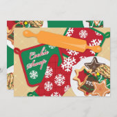 クッキースワップエクスチェンジホリデイ招待状 招待状 (正面/裏面)