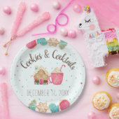 クッキースワップクリスマスクッキー&カクテルアイスブルー ペーパープレート (パーティー)