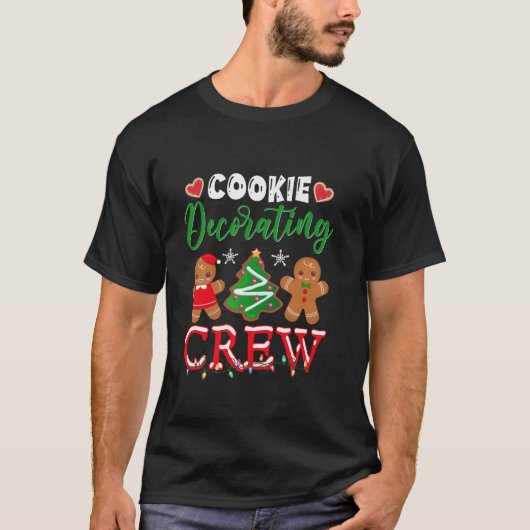 クッキーズ飾クルーのクリスマスベイカー長袖 Tシャツ (正面)