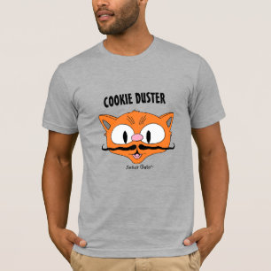 クッキーダスターおもしろいダーの口ひげの猫 Tシャツ
