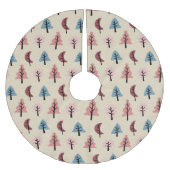 クッキーツリーパステルピンクパターン ブラッシュドポリエステルツリースカート (正面)