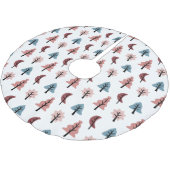 クッキーツリーパターンパステルホリデイ ブラッシュドポリエステルツリースカート (アングル)