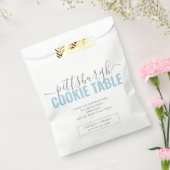 クッキーテーブル結婚詩の紙 フェイバーバッグ (封をした状態)