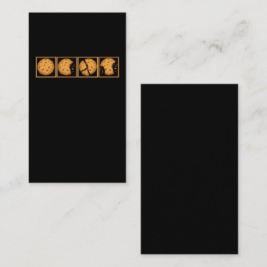 クッキーデザート食べ物好きビスケット・イーター 名刺 (正面/裏面)