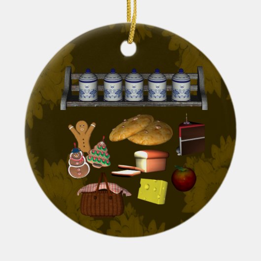 クッキートリートフードキッチンオーナメント セラミックオーナメント (正面)