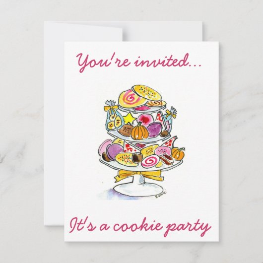 クッキートレイ招待されました...。クッキー…… 招待状 (正面)