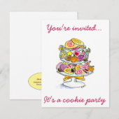 クッキートレイ招待されました...。クッキー…… 招待状 (正面/裏面)
