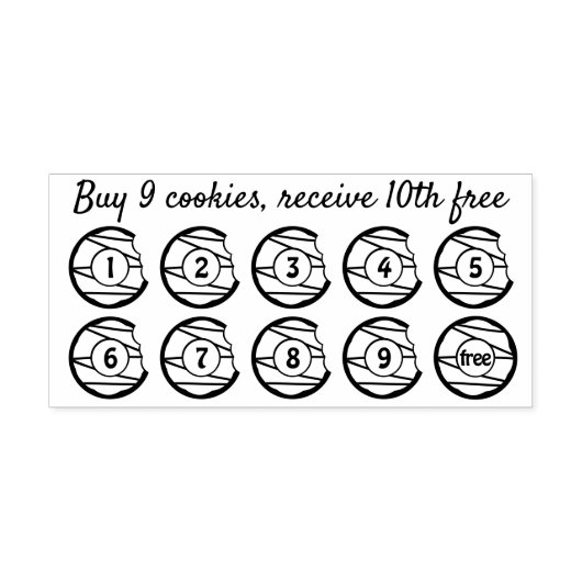 クッキードナッツペストリーパンチベーカリーロイヤリティ セルフインキングスタンプ (デザイン)