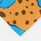 クッキーパターン上のクッキーモンスター フリースブランケット (角)