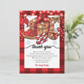 クッキーパーソナライズされたとココアクリスマスパーティー サンキューカード (スタンド正面)