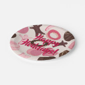 クッキーパーティーおもしろいハッピーホリデー! ペーパープレート (アングル)